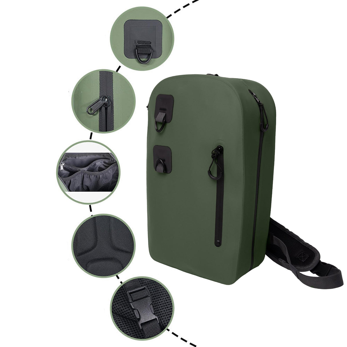 Waterproof Fishing Backpack – 11L Multifunction Dry Bag for Kayaking, Paddleboarding, Stream Fishing and Outdoor Adventure Storage