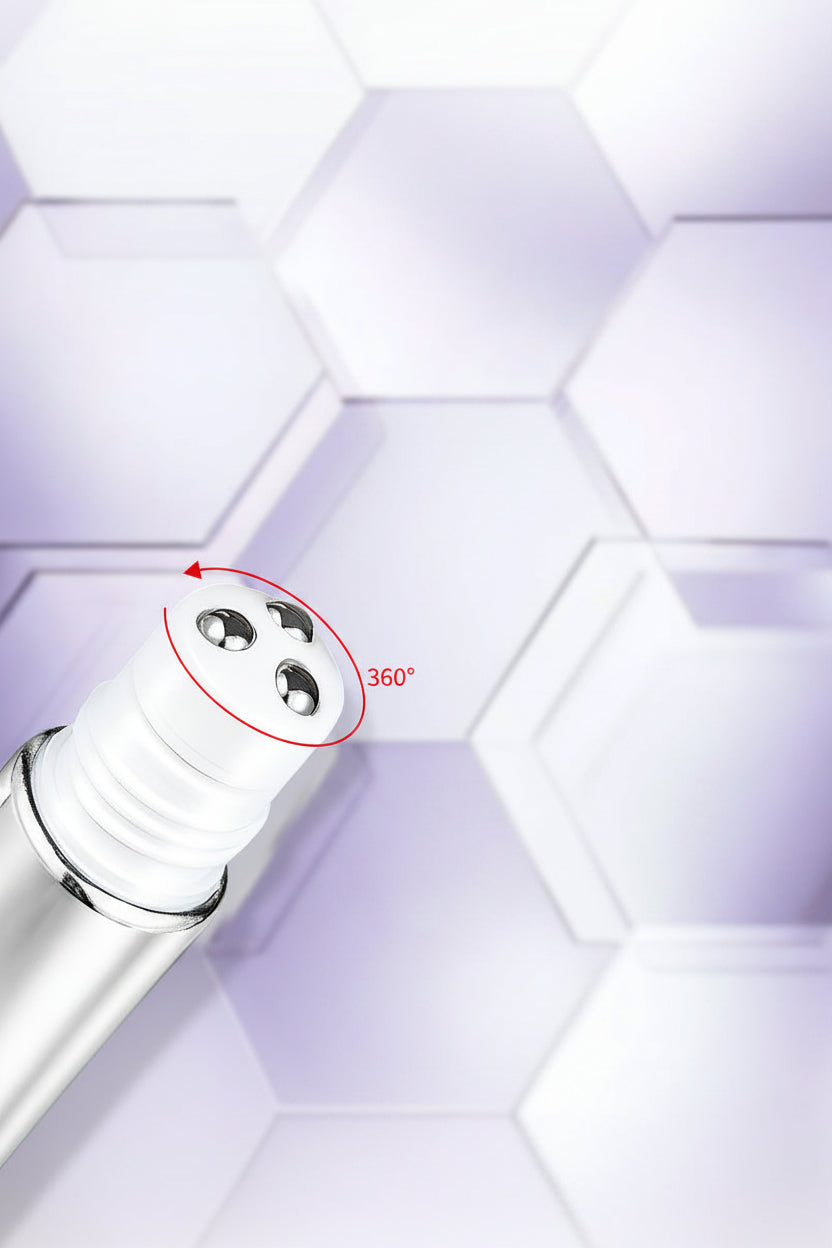 Anti Wrinkle Eye Cream Roller - Hyaluronic Acid Eye Treatment for Dark Circles, Puffiness Reduction and Anti Aging Care