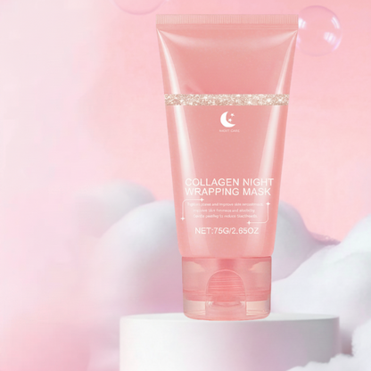 Collagen Wrapping Face Mask Set – Rejuvenating Korean Skincare Treatment with Brush for Hydration, Brightening, Elasticity and Glowing Skin