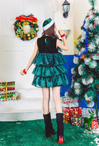 Christmas Tree Dress Costume – Cute Three Layer Holiday Outfit for Girls Christmas Photos and Parties