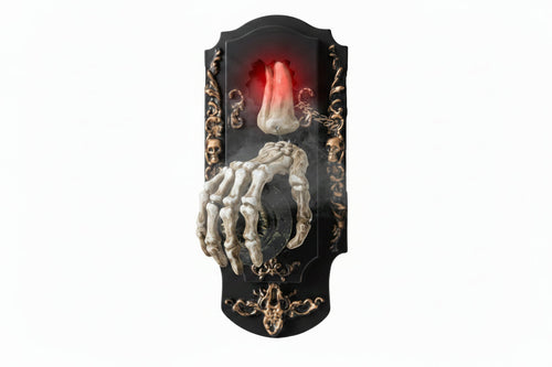 Halloween Motion Sensor Doorbell Spray Prop – Funny Ghost House Decoration with Sound, Light and Touch Induction Effects for Spooky Parties