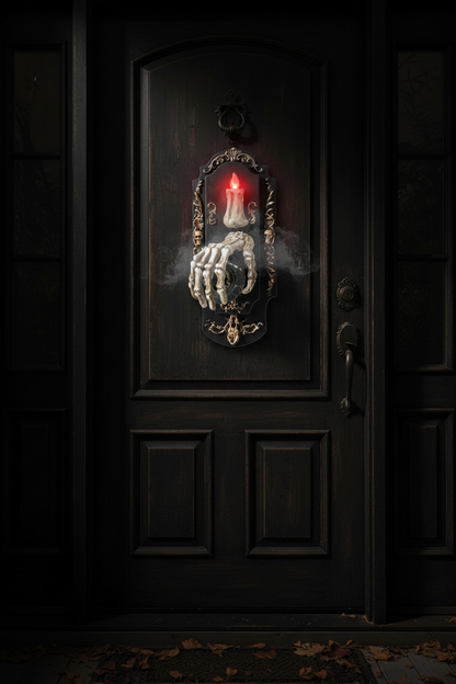 Halloween Motion Sensor Doorbell Spray Prop – Funny Ghost House Decoration with Sound, Light and Touch Induction Effects for Spooky Parties