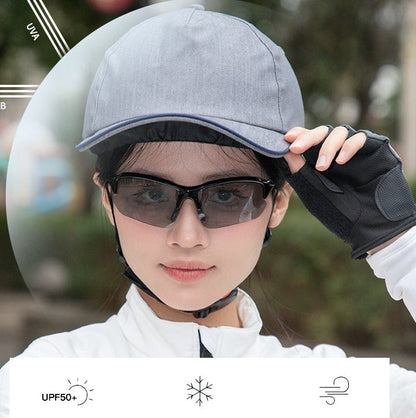 MOON Denim Look Cycling Helmet – Fashionable Reinforced PC Shell Protective Headgear for Skateboarding, E-Scooters, Commuting and Urban Riding