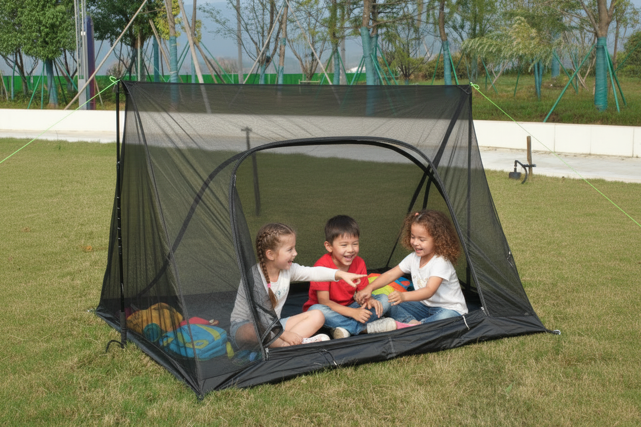 Ultralight Pyramid Mosquito Net Tent – Two-Person Breathable Mesh Shelter for Camping, Hiking and Bug Protection with Lightweight Breeze-Friendly Design