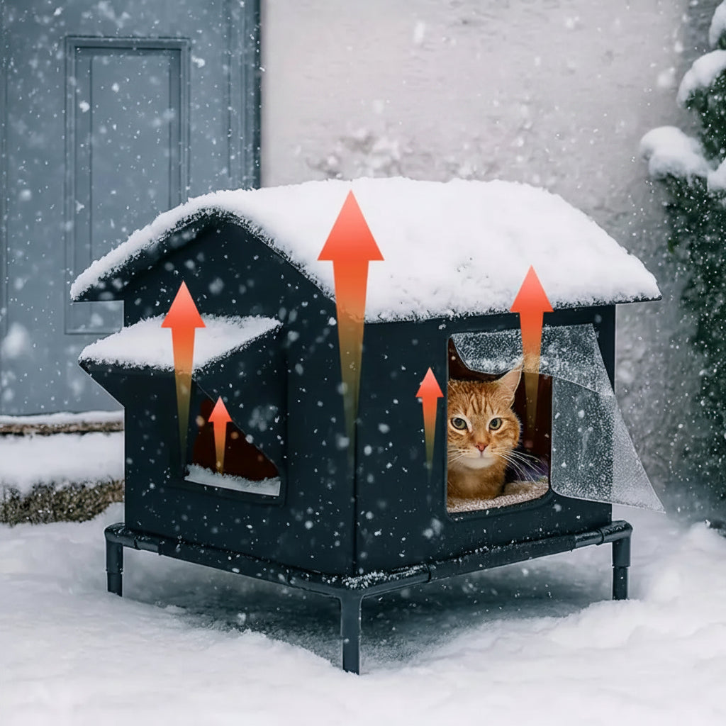 Elevated Waterproof Pet Bed – Moisture-Resistant Cat House with Weatherproof Design for Small and Medium Dogs Indoor or Outdoor