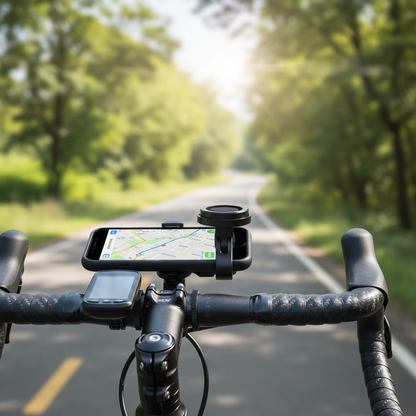 Aluminum Bicycle Computer Mount – Stem Mounted Cycling Computer Holder for GPS Bike Computers, Speedometers and Stopwatches