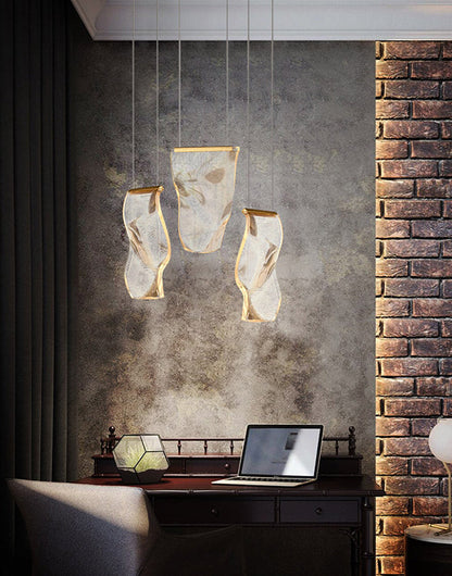 Modern Aluminum Acrylic LED Pendant Light – Designer Hanging Lamp for Dining Room, Foyer and Stylish Interior Decoration