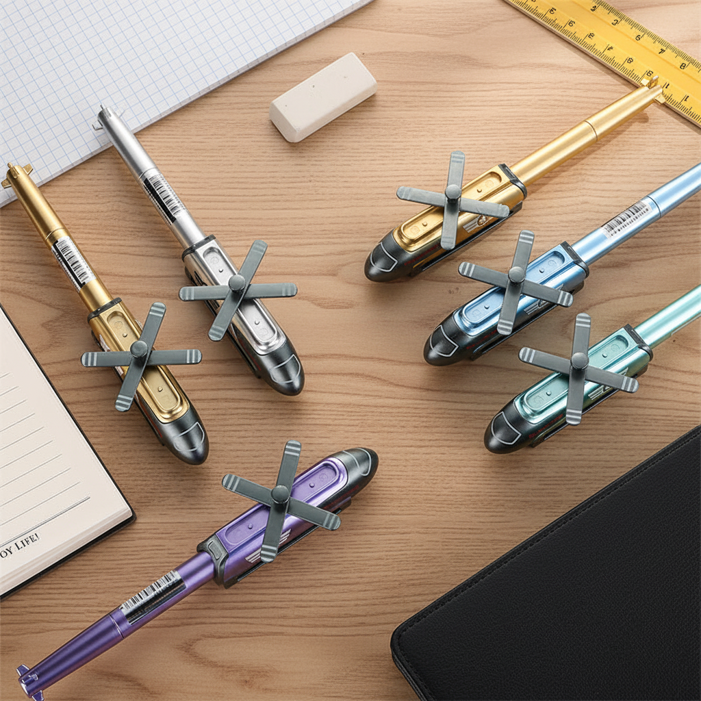 Helicopter Metal Gel Pen – Creative 0.5mm Novelty Writing Pen for School, Office, Gifts and Collectible Stationery