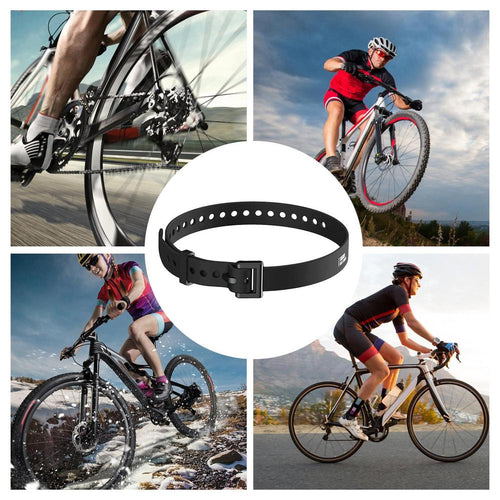 Silicone Bike Luggage Straps – Adjustable Multi Purpose Securing Bands for Bicycles, Cables, Camping Gear and Everyday Organization