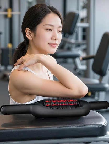 Electric Infrared Roller Massage Stick – Deep Tissue Muscle Relaxation Device for Athletes, Workout Recovery, Fatigue Relief and Home Massage