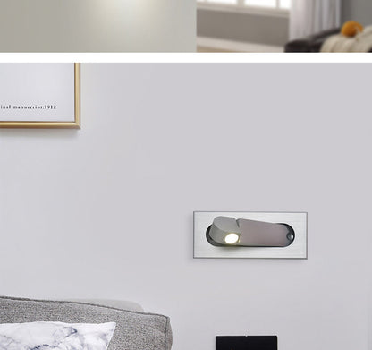 Modern LED Wall Light – Adjustable Recessed Indoor Lamp for Bedroom Bedside Reading, Hotels and Contemporary Home Interior Lighting