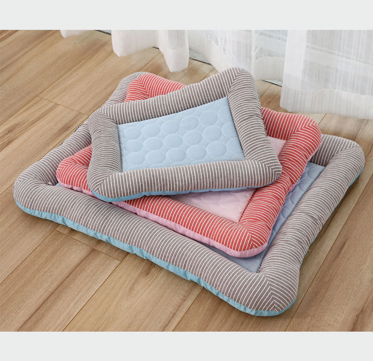 Cooling Pet Bed Mat – Breathable Ice Silk Dog and Cat Cooling Pad for Summer Sleeping, Soft Puppy Kitten Blanket with Comfortable Support