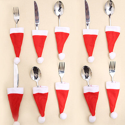 Christmas Cutlery Holder Set – Festive Fork and Knife Pocket Sleeves for Holiday Table Settings and Dinner Parties