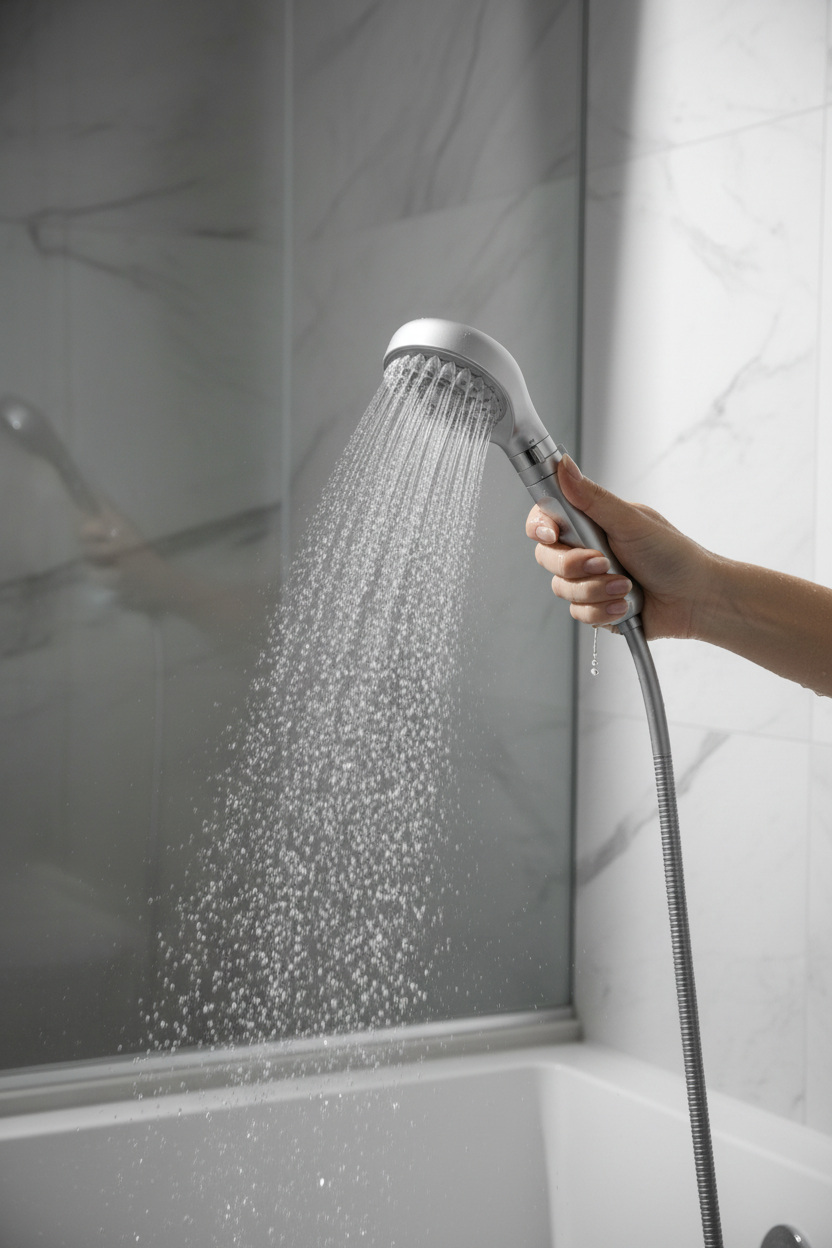 Nanobubble Filter Shower Head – Handheld Water-Saving Shower with Carbon Filtration, Three Modes and Skin and Hair Care Features