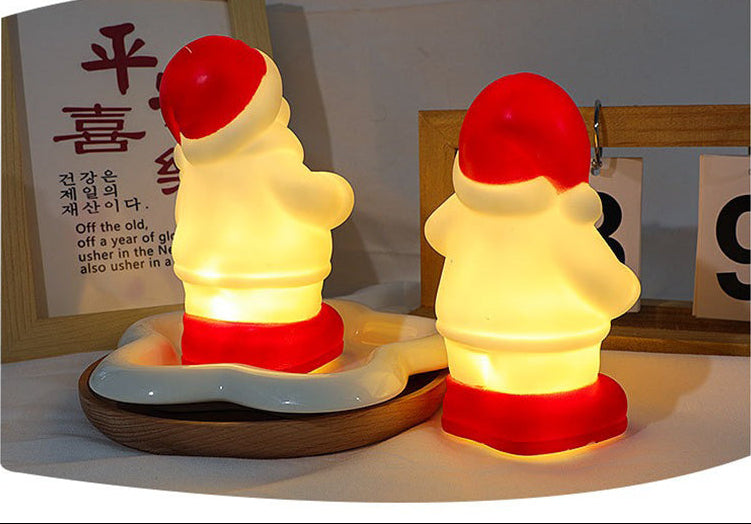 LED Christmas Night Light – Cute Santa and Snowman Bedside Lamp for Kids Bedrooms and Holiday Home Decor