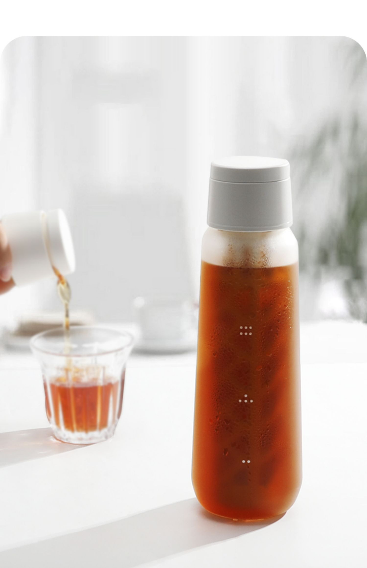 Portable Cold Brew Coffee Maker – 750ml/550ml Glass Pitcher for Iced Coffee, Tea and Juice with Barista Brewing Accessories