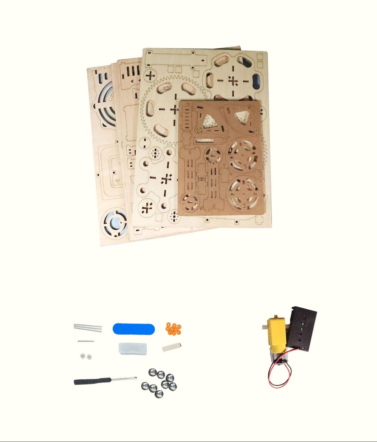 Electric 3D Wooden Marble Run Puzzle - DIY Mechanical Model Kit Brain Teaser for Adults, Kids and Creative Gift Giving