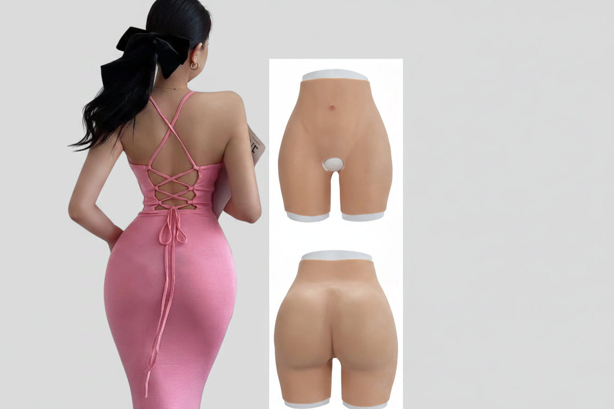Silicone Hip Enhancement Pants – Realistic Padded Butt Shaper with Open-Crotch Design for Curvier Silhouette, Cosplay, Fashion Styling and Plus-Size Wear