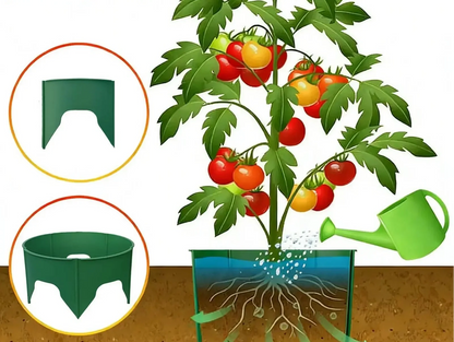 Round Deep-Watering Plant Rings – Plastic Garden Edging for Root Support, Pest Barrier Protection, Focused Irrigation and Cleaner Landscape Planting
