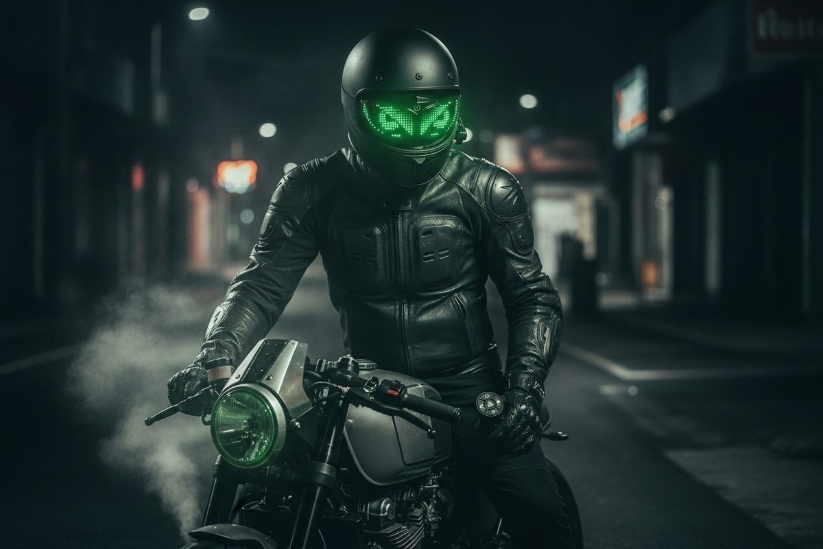 Universal Smart LED Helmet Display – Customizable Light Screen for Bicycle, Motorcycle, Scooter, Skateboard Helmets and Backpacks, Perfect for Night Visibility and Style