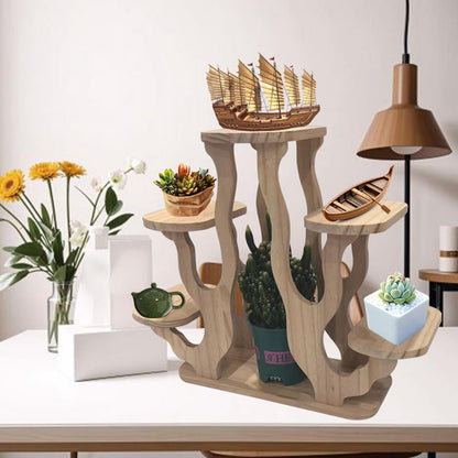 Desktop Display Stand – Multi Tier Plant and Collectible Rack for Figurines, Crafts and Home Office Decoration