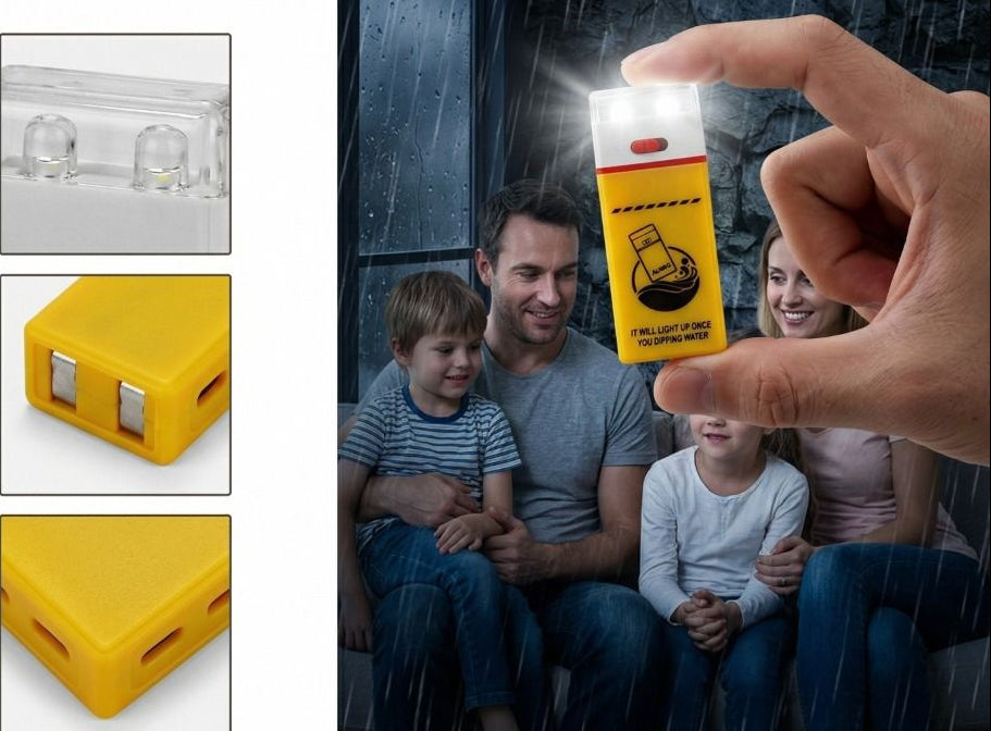 Emergency Saline Water LED Lamp – Compact Water-Activated Light with Water-Resistant Design, Maintenance-Free Operation and No Charging Required