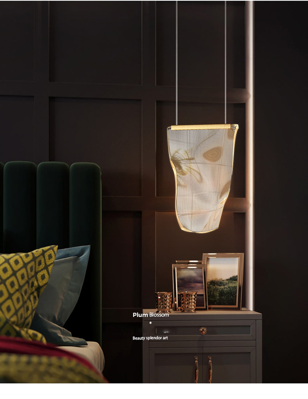 Modern Aluminum Acrylic LED Pendant Light – Designer Hanging Lamp for Dining Room, Foyer and Stylish Interior Decoration