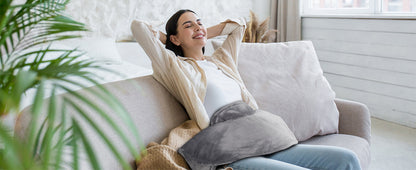 Electric Neck and Shoulder Heating Pad - Warm Compress Wrap for Back Pain Relief, Menstrual Comfort and Relaxation