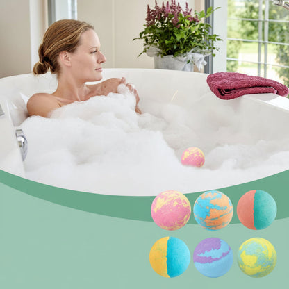 Christmas Bath Bomb Gift Set – Handmade Aromatherapy Spa Balls for Relaxation, Moisturizing Skin Care and Holiday Gifts