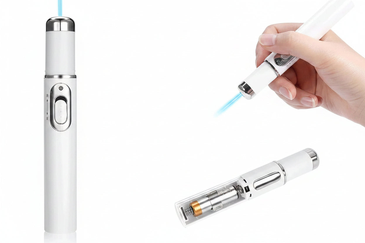 Blue Light Therapy Care Pen – Gentle Skin Treatment Device to Reduce White Spots with Safe Comfortable Daily Use