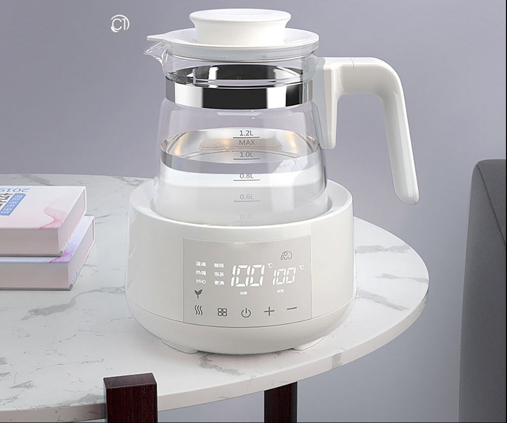 Smart Electric Baby Kettle – 1.2L Thermostatic Milk Warmer with 24-Hour Keep-Warm Function for Infant Formula and Water Preparation