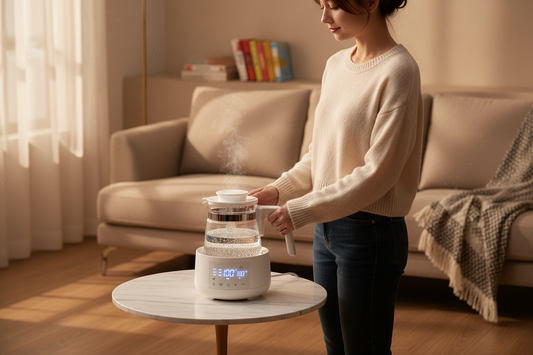 Smart Electric Baby Kettle – 1.2L Thermostatic Milk Warmer with 24-Hour Keep-Warm Function for Infant Formula and Water Preparation