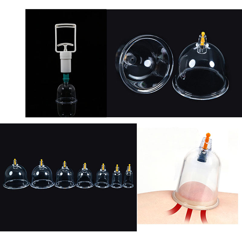 Professional Vacuum Cupping Therapy Set – 32 Piece Body Massage Suction Cups with Hand Pump for Deep Tissue Relaxation