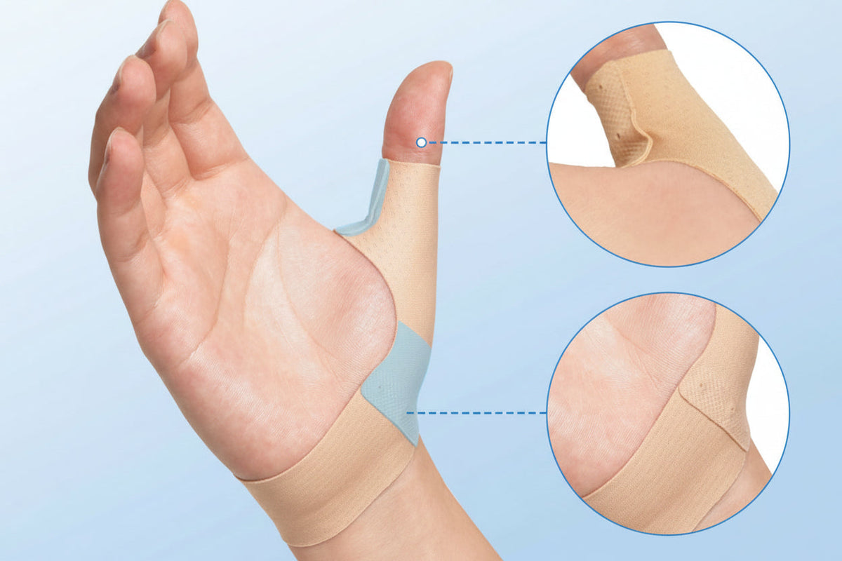 Elastic Thumb Support Sleeve – Compression Thumb Brace for Mild Tenosynovitis Pain, Skin Protection and Comfortable Ambidextrous Everyday Support