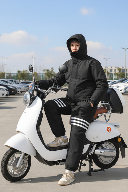 Graphene Lined Winter Suit - Windproof Thermal Motorcycle and Ski Outfit for Extreme Cold Weather Protection