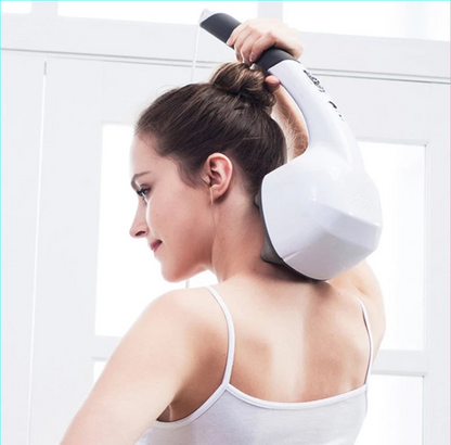 Multifunction Anion Electric Body Massage Hammer – 4 Massage Heads for Neck, Shoulders, Waist, Legs and Arms with Relaxing Deep Massage