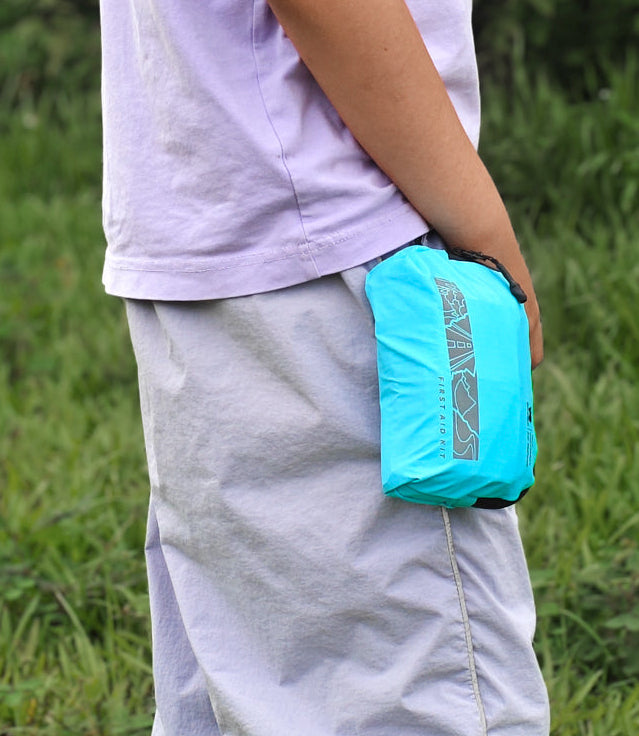 Portable First Aid Bag – Lightweight 40D Nylon Waterproof Emergency Kit Pouch with Hook for Travel, Camping, Sports and Everyday Preparedness