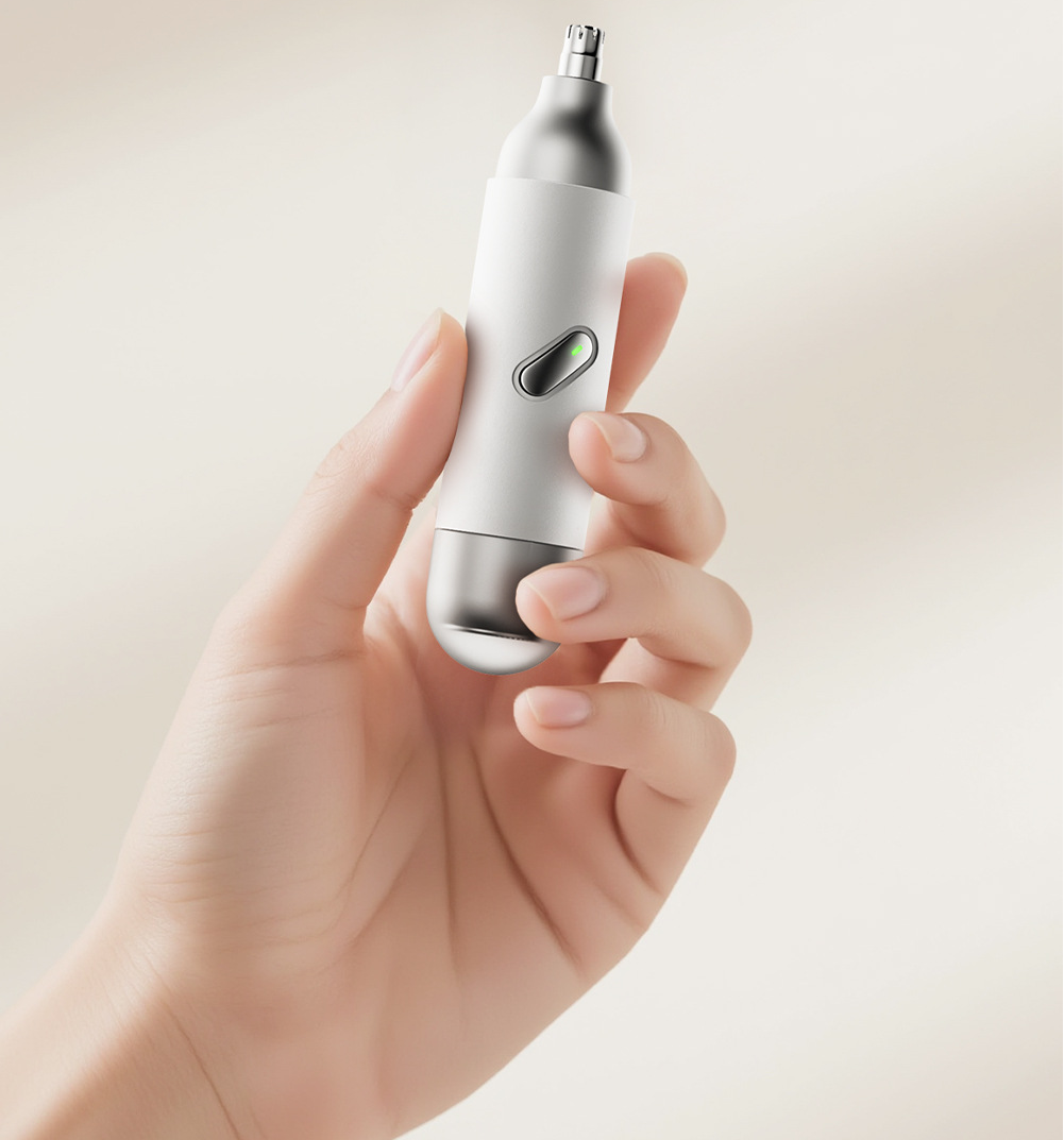 Electric Nose and Ear Hair Trimmer – 2-in-1 Rechargeable Grooming Shaver with Light, 3D Arch Head and Precision Trimming for Men