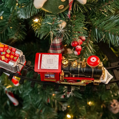 Animated Christmas Tree Train Set – Holiday Locomotive Track Decoration for Christmas Trees, Living Rooms and Festive Displays