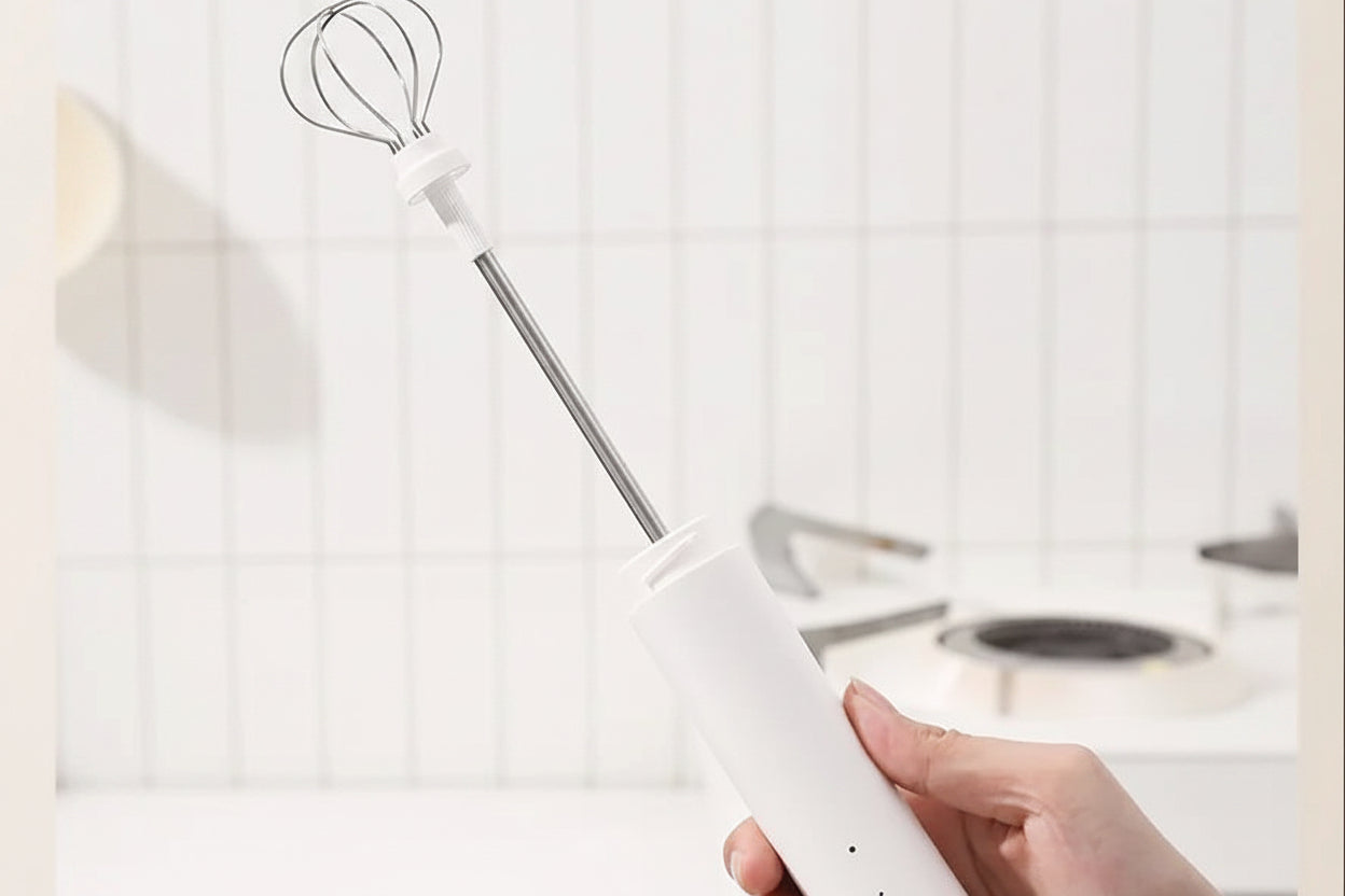 Wireless Milk Frother – Rechargeable 3 Speed Electric Whisk for Coffee, Matcha, Baking and Cream Frothing