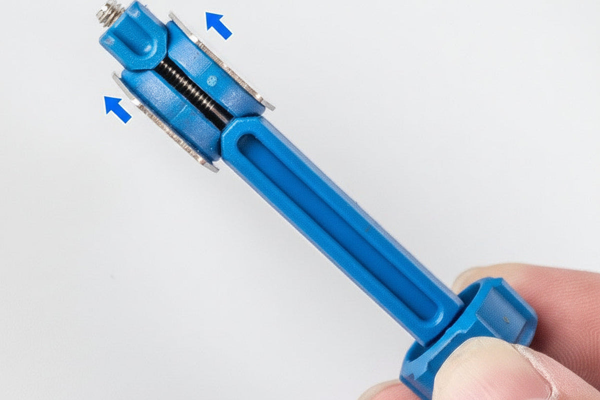 Bike Disc Brake Pad Spreader Tool – 360° Rotating Steel Piston Reset Tool for Hydraulic Brake Caliper Maintenance and Repair