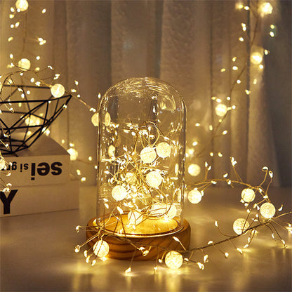 LED Firecracker Fairy Lights – Waterproof Outdoor Crystal String Lights for Christmas Trees, Gardens, Parties and Holiday Decor