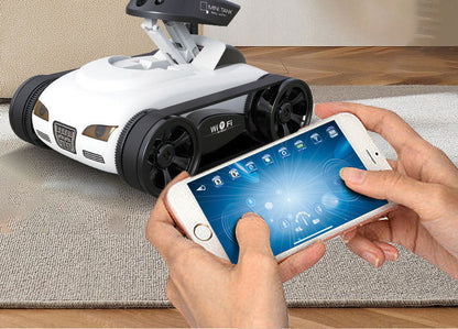 WiFi Remote Control Tank Toy – Four-Channel Tracked Camera Car with Real-Time Video Transmission for Kids Interactive Driving and Exploration