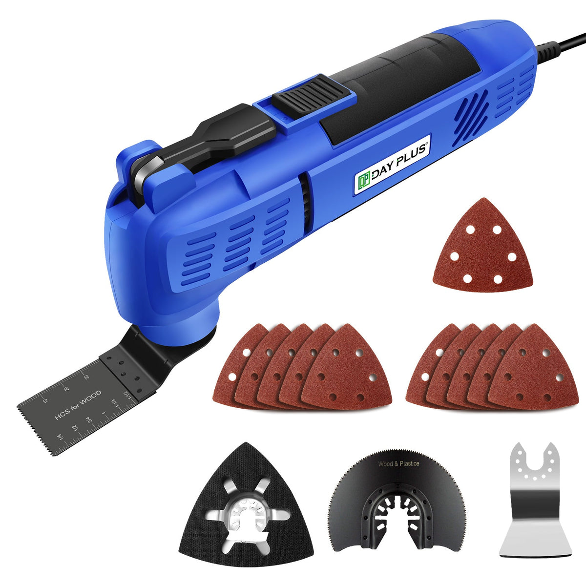 Oscillating Multi Tool – 2000W 230V Quick-Release Electric Renovator with Interchangeable Accessories for Cutting, Sanding and DIY Home Improvement