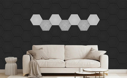 Hexagonal Acoustic Panels – Self Adhesive Soundproof Foam Tiles for Noise Reduction, Echo Control and Studio Wall Treatment