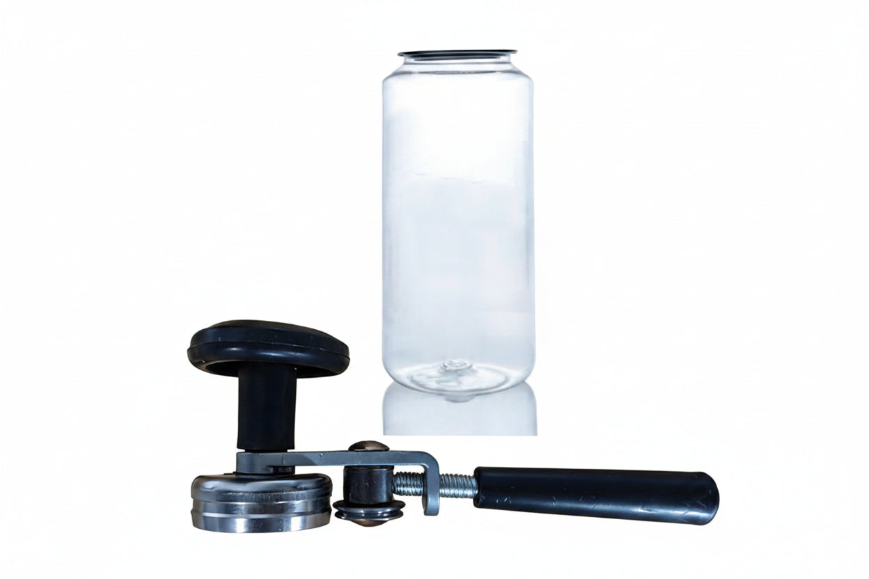 Airtight PET Food Can Set – Reusable Storage Containers with Pull Ring Lids and Manual Sealing Machine