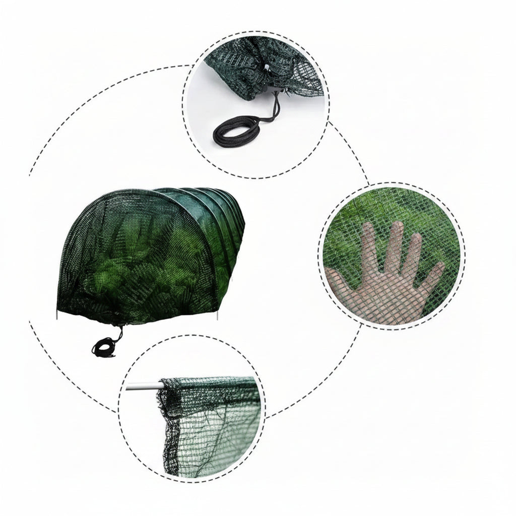 Mini Garden Greenhouse Tunnel – UV Plastic Foil Plant Cover for Balconies, Outdoor Beds, Seedlings and Small-Space Gardening Protection