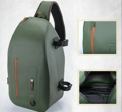 Waterproof Fishing Chest Pack – IPX8 13L Sling Storage Bag with Airtight Zipper, Tool Holder and Angler Organization