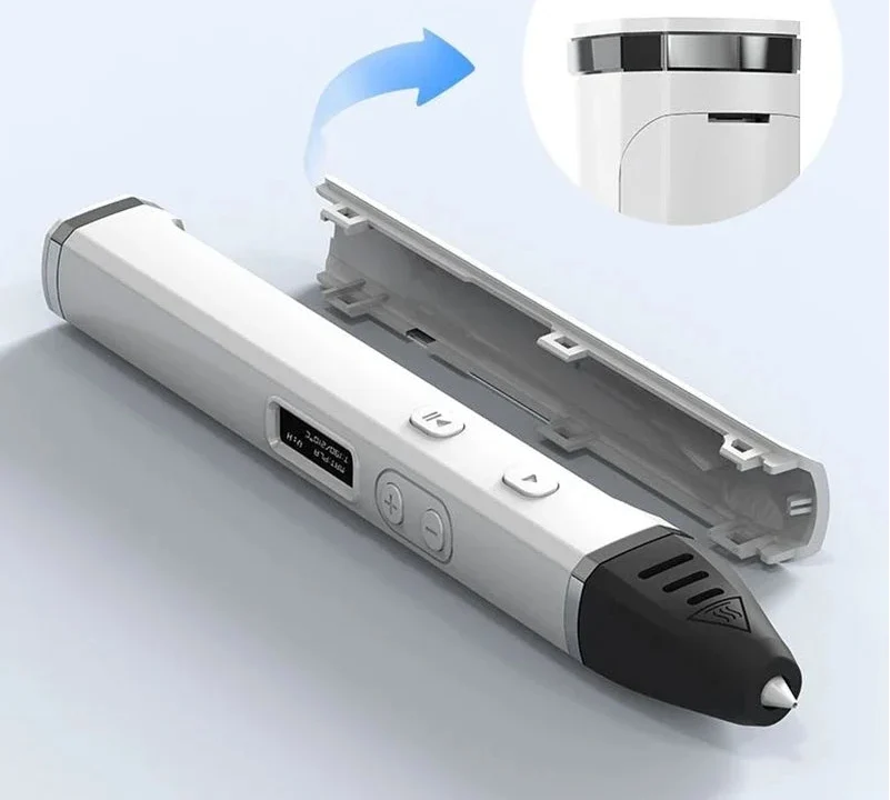Printing Pen with OLED Display – 3D Temperature-Controlled Fast Extrusion Pen for PLA Filament, Creative Doodling, Crafts and Holiday Gifts
