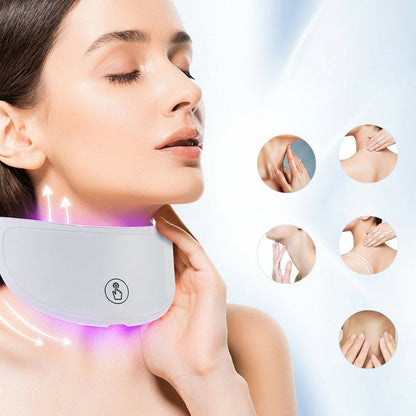 LED Neck Beauty Mask – Photon Light Skin-Care Device for Neck Firming, Brightening Appearance, Rejuvenation Routines and At-Home Wrinkle-Care Support